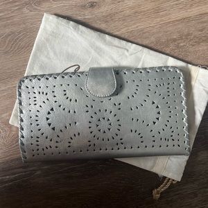 Cleobella Mexicana Metalluc Silver Wallet